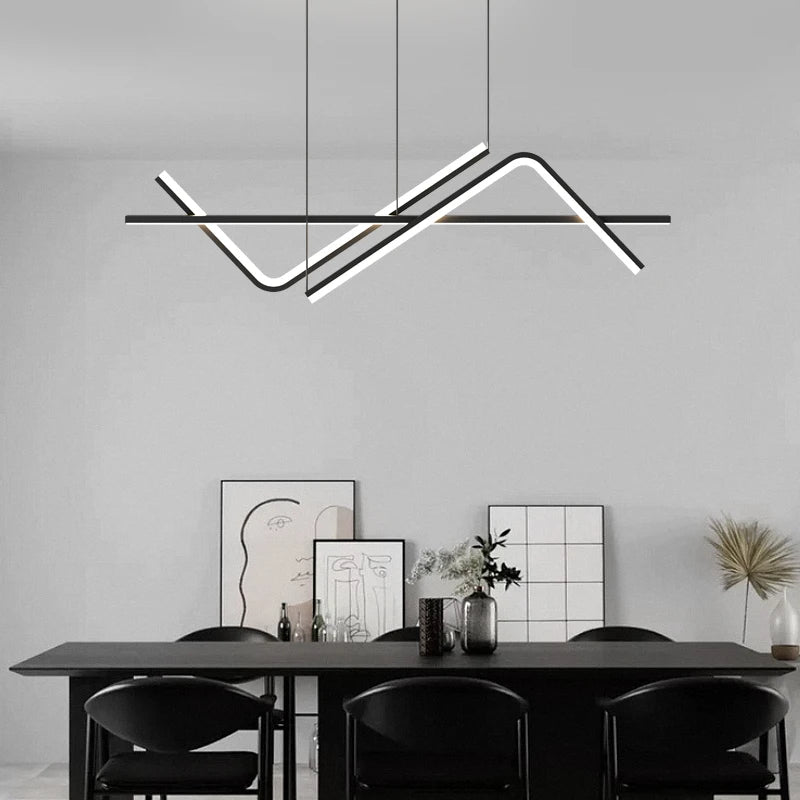 lustre led moderne pour restaurant hôtel café bureau - vue 6 sur 8