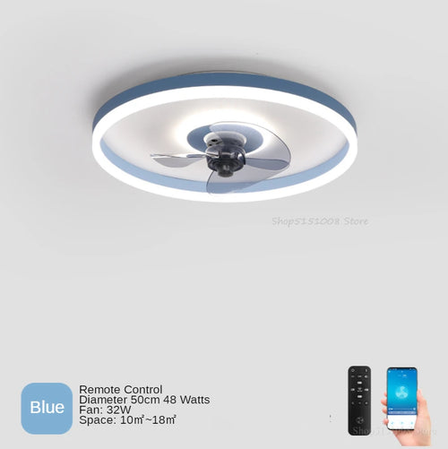plafonnier moderne avec ventilateur et leds 3 couleurs - vue 17 sur 18