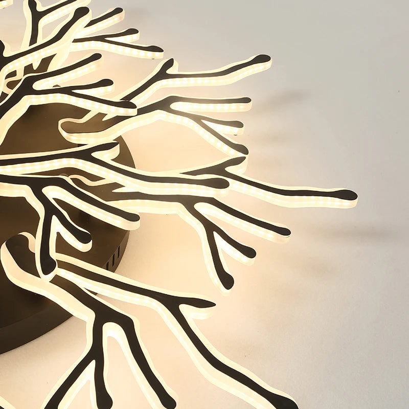 lustre moderne à bras multiples avec télécommande en aluminium acrylique - vue 6 sur 11
