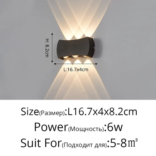 Moderne LED-Außenwandleuchte wasserdicht minimalistisch - vue 12 sur 18