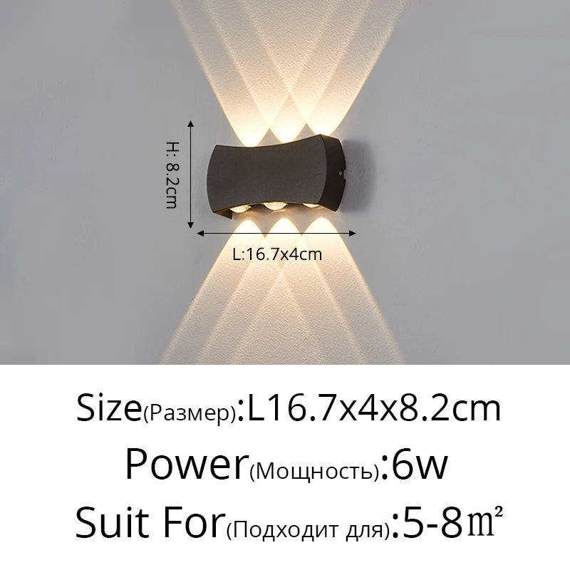 Moderne LED-Außenwandleuchte wasserdicht minimalistisch - vue 12 sur 18