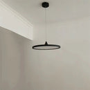 Nordische runde LED-Pendelleuchte aus schwarzem Eisen – schlichtes Design