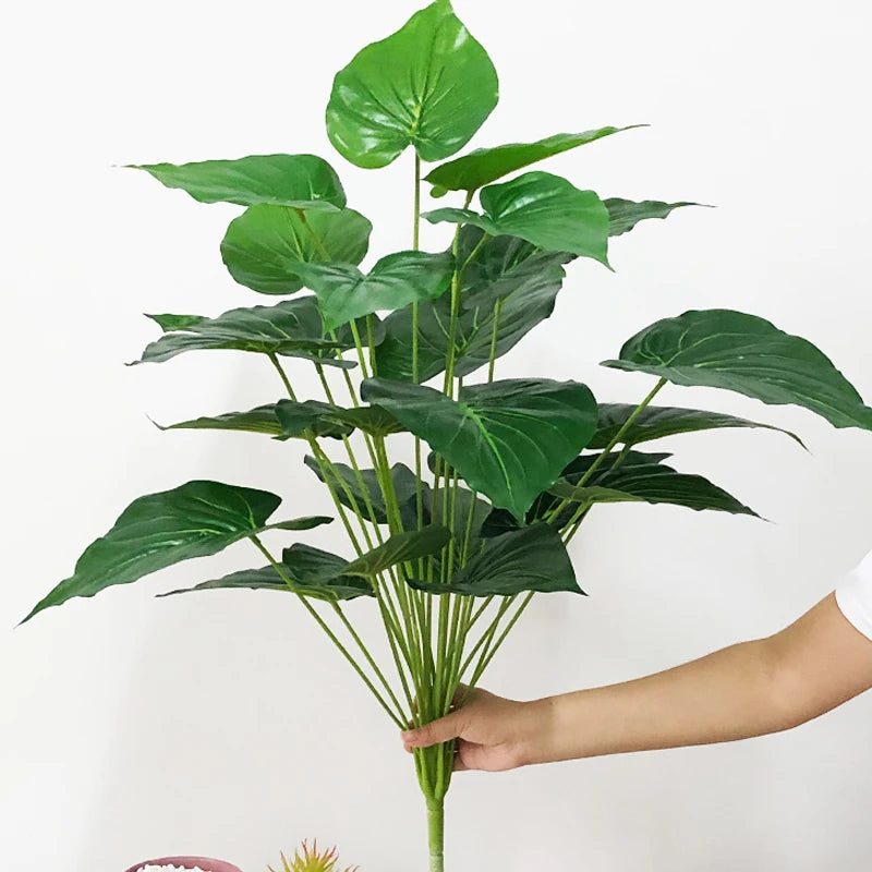 feuilles tropicales monstera palmier artificiel pour décoration intérieure - vue 10 sur 18