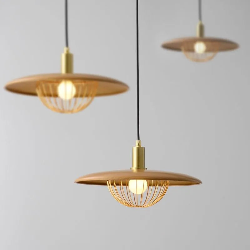 suspension nordique décorative en fer avec led intégrée - vue 6 sur 9