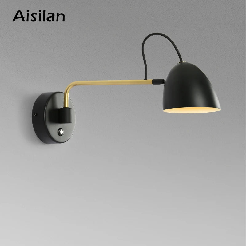 Aisilan LED applique murale à bras oscillant à intensité variable avec interrupteur tactile ajuster la luminosité applique murale pour chevet étude salon - vue 2 sur 8