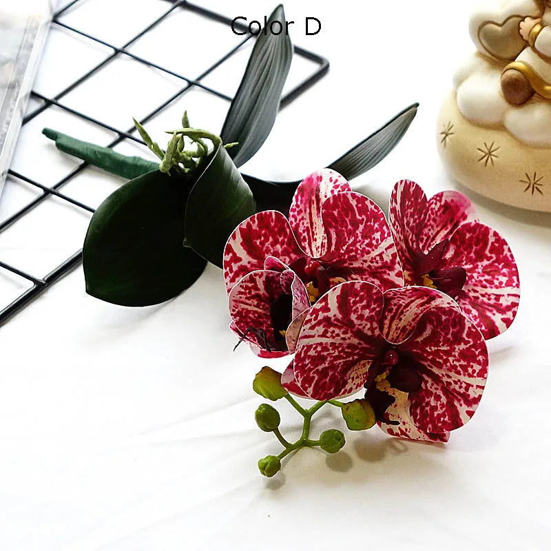 mini branche dorchidée artificielle pour décoration de mariage et domicile - vue 4 sur 13