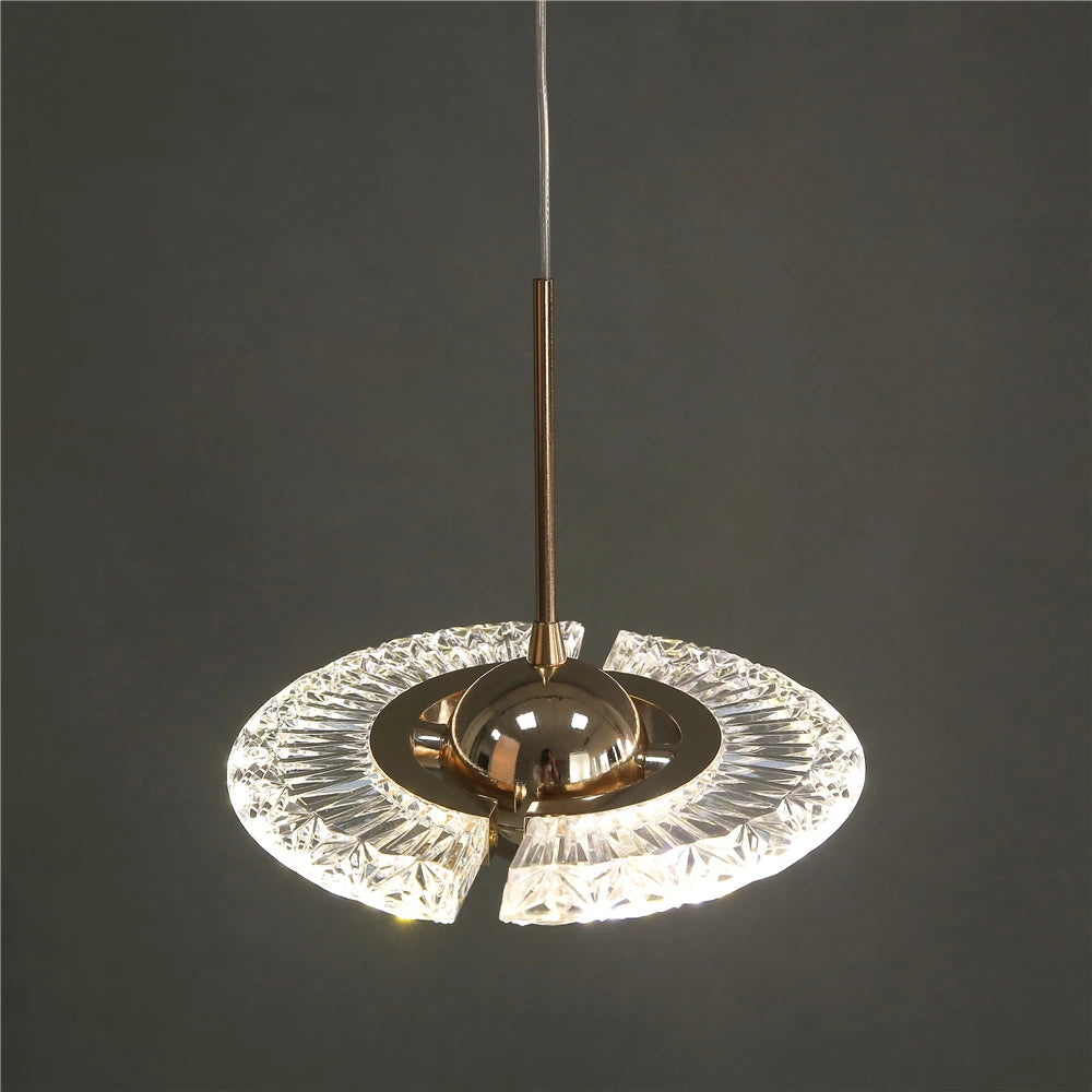 lampe led suspendue rotative en acrylique ufo style nordique 2021 - vue 4 sur 9