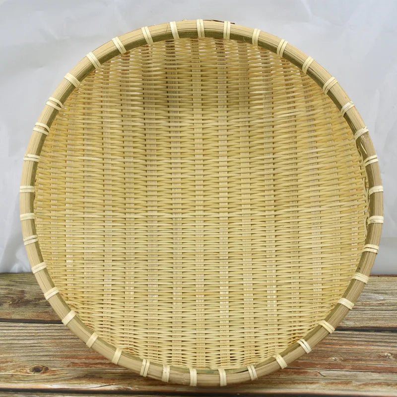 Natural Eco-Friendly Handmade Bamboo Basket, Rattan Storage Basket, Fruit, Vegetables, Bread, Home Organizer - vue 8 sur 8