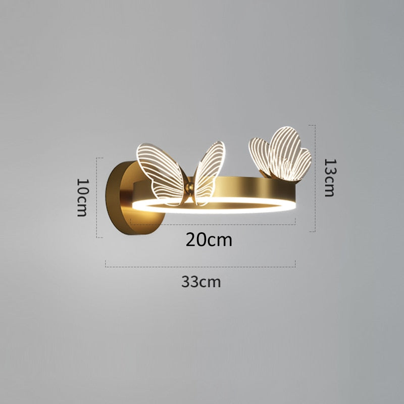 Applique murale design LED en métal rond Papillon - vue 6 sur 6