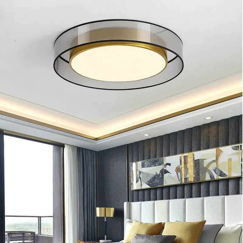 plafonnier moderne en cuivre design nordique pour décoration intérieure - vue 5 sur 9