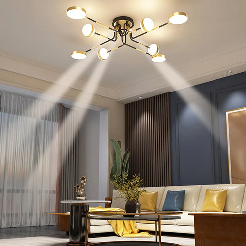 lustre LED élégant pour intérieur moderne et chaleureux