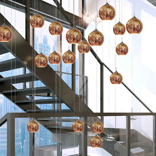 Moderne LED-Pendelleuchte nordisches Design dekorativ Feuerwerk - vue 9 sur 9
