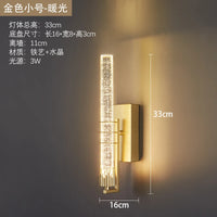 applique murale moderne en cristal avec bande led