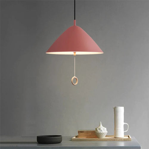 Pendelleuchte im schlichten Design Macaron mit Zugschalter - vue 2 sur 10