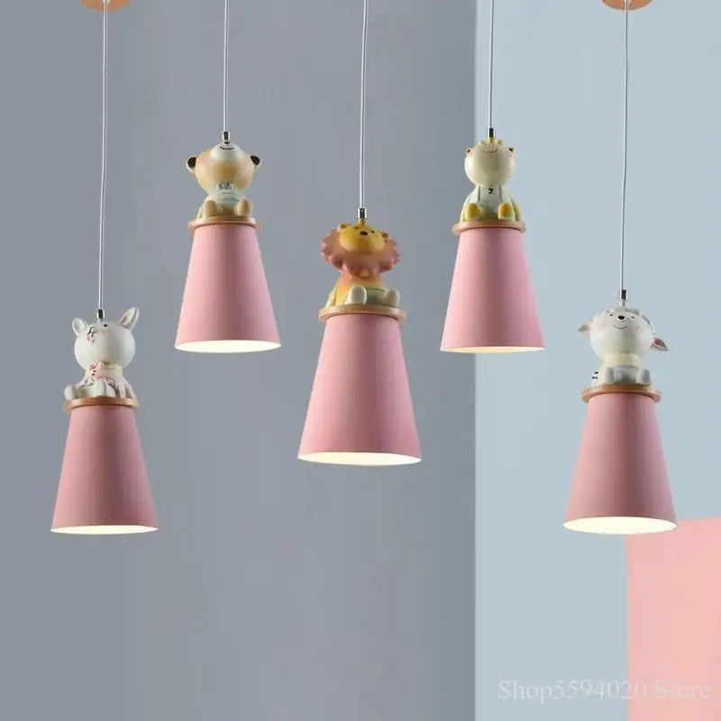 lustre créatif dessin animé animal pour chambre d'enfants - vue 5 sur 11