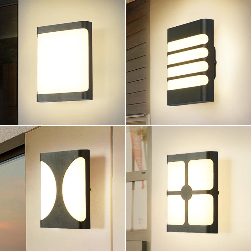 Moderne 15W extérieur applique murale LED lampes Simple étanche en plastique jardin porche appliques balcon maison extérieur éclairage mural Luminaire - vue 4 sur 10