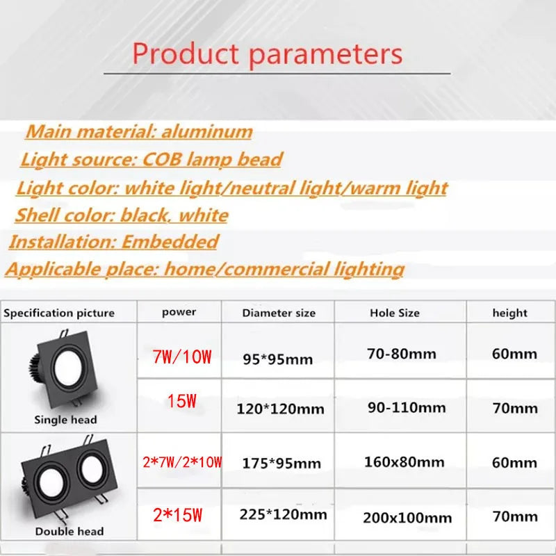 spot led encastrable à intensité variable pour décoration - vue 5 sur 5