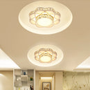 Intelligente LED-Deckenleuchte mit modernem Kristall-Blumenmuster