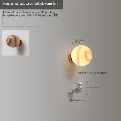 Astronauten-Wandleuchte Kinder 3D Mond Dekorativ Nachttisch - vue 11 sur 18