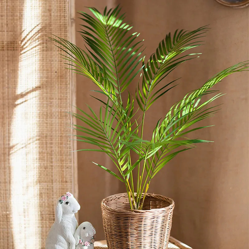 plantes tropicales palmier artificiel branches en plastique réalistes - vue 6 sur 12