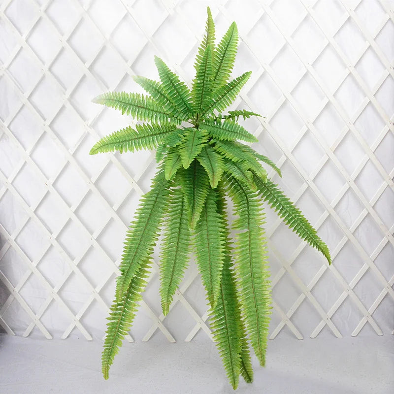 plantes artificielles suspendues grandes plantes tropicales en rotin décoratives - vue 6 sur 11