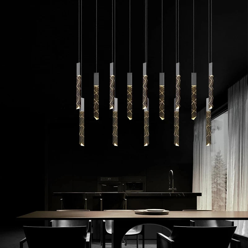 lustre moderne en cristal pour décoration intérieure élégante - vue 4 sur 15