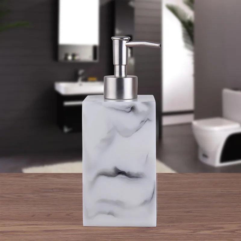 accessoires nordiques distributeur désinfectant et shampoing imitation marbre - vue 6 sur 10