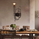 Vintage Wandleuchte aus Eisen im amerikanischen Loft-Stil für Restaurant