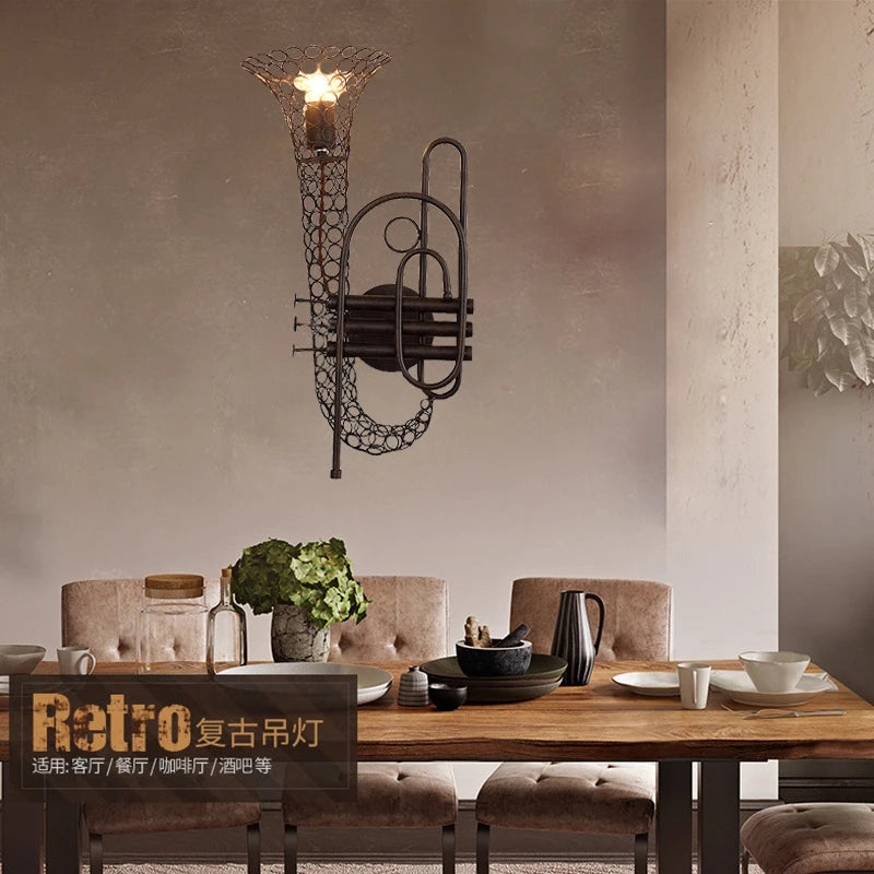 applique murale vintage industrielle pour café et restaurant - vue 3 sur 6