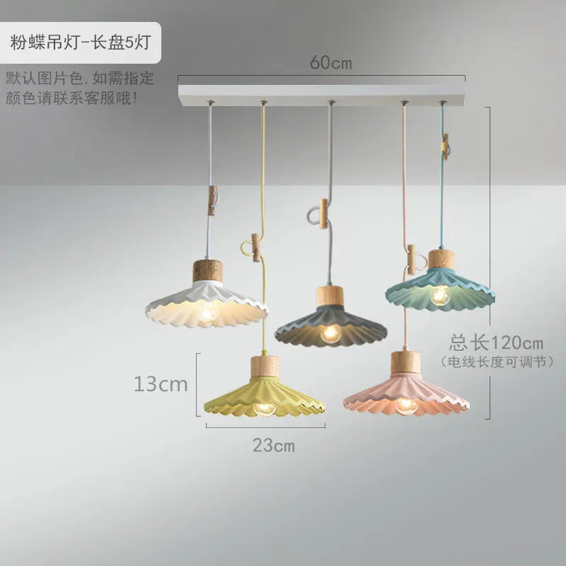 suspension moderne simple led en ciment nordique