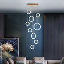 lustre à led moderne en acrylique pour décoration luxe