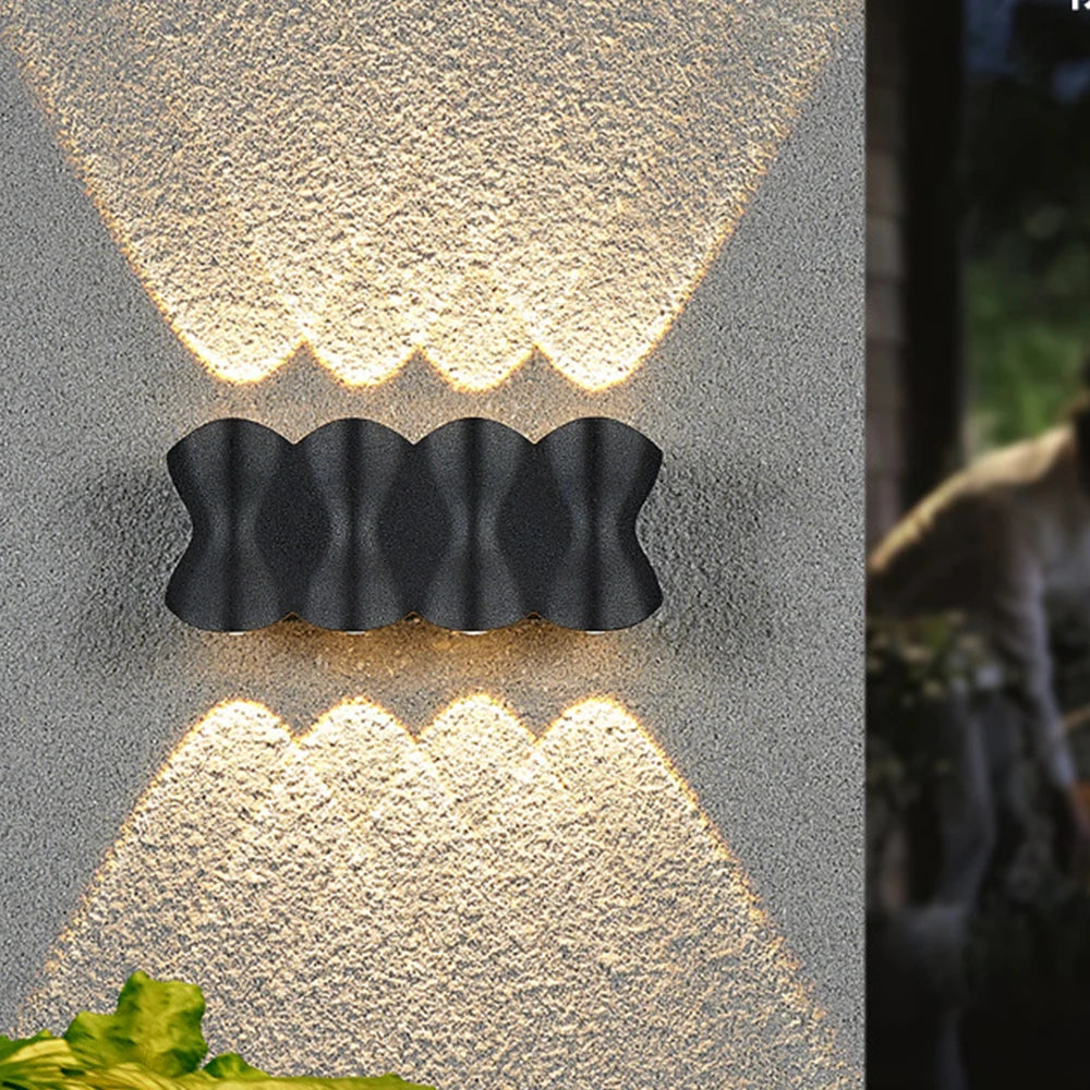 applique murale led moderne extérieure étanche en aluminium nordique - vue 2 sur 12