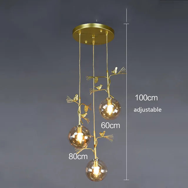 Moderne Glas-Pendelleuchte für elegantes Interieur - vue 12 sur 15