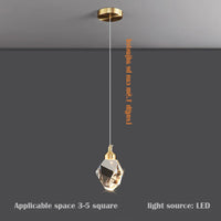 Suspension décoratif de chevet en verre cristal