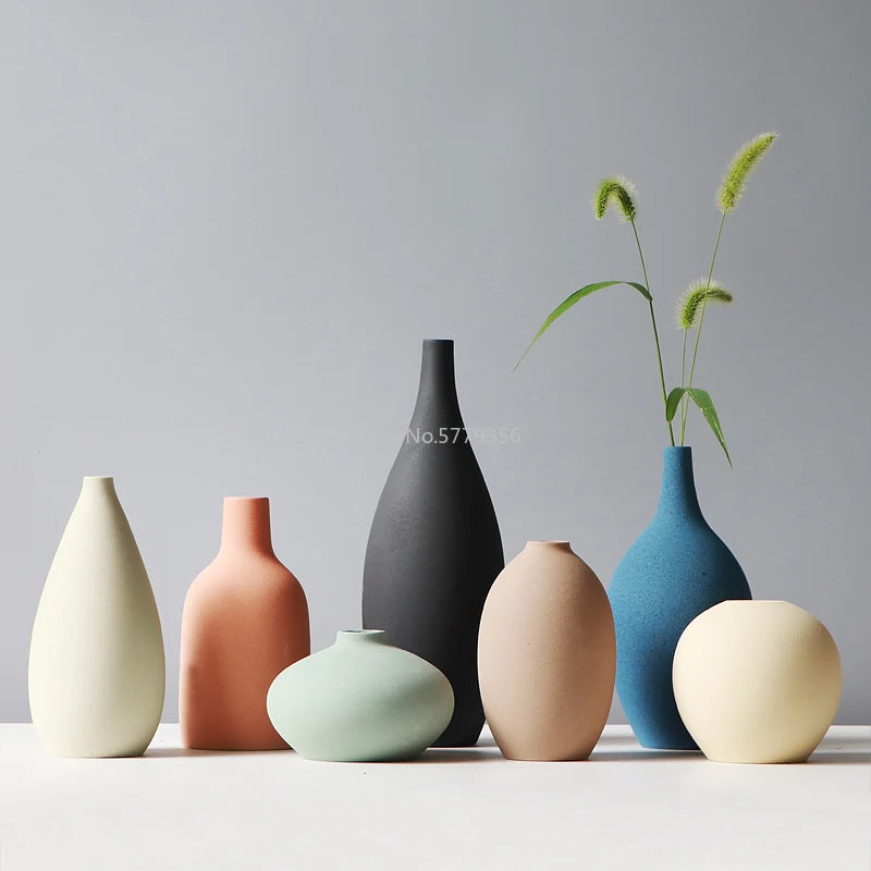 vase nordique vintage en céramique pour décoration intérieure