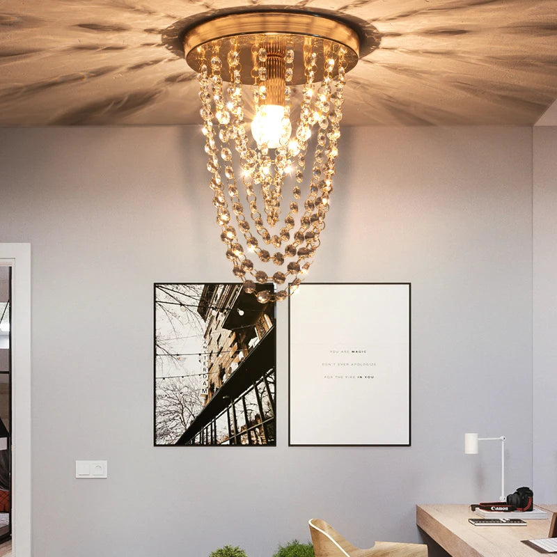 suspension en cristal fleur de soleil pour décoration intérieure