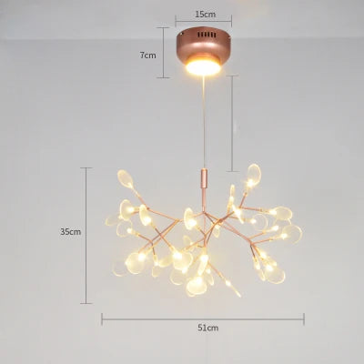 suspension led art déco en acier inoxydable et acrylique
