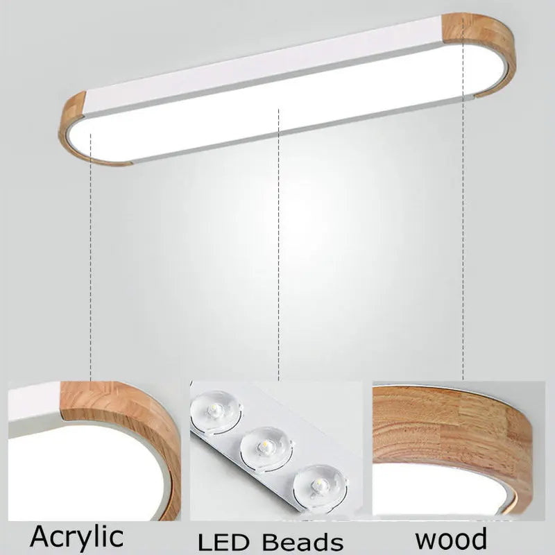 plafonnier nordique long 3 coul fermentation gradation led lampe - vue 6 sur 14