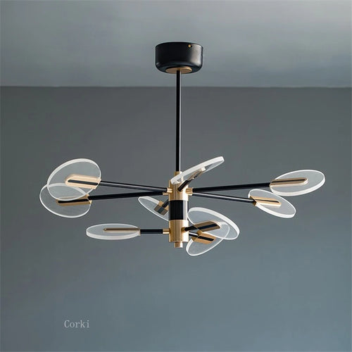 Moderner Acryl-Kronleuchter im nordischen Design für eine elegante Dekoration - vue 6 sur 10