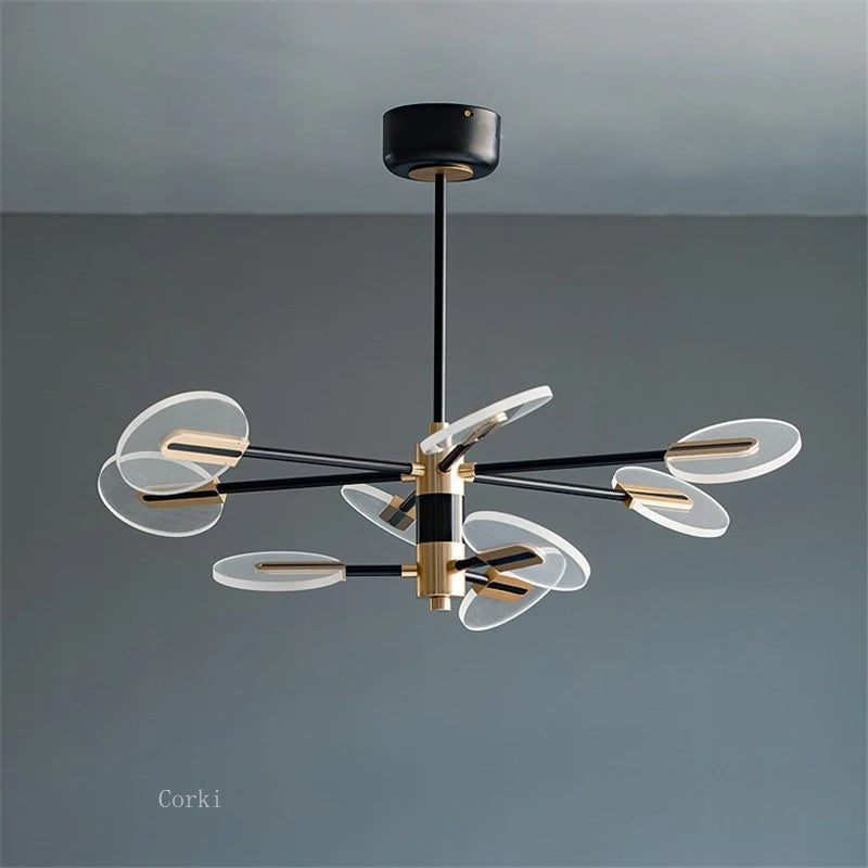 Moderner Acryl-Kronleuchter im nordischen Design für eine elegante Dekoration - vue 5 sur 10