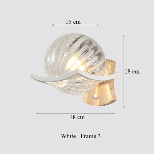 applique murale moderne en bois design lumineux décoratif en forme de lune