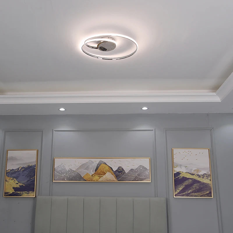 Moderne LED-Deckenleuchte für stilvolle Wohnraumgestaltung - vue 4 sur 10