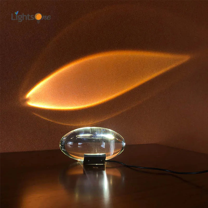 Lampe de table en cristal avec transmetteur en forme d'œuf - vue 3 sur 8