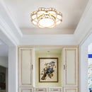 Intelligente LED-Deckenleuchte mit modernem Kristall-Blumenmuster