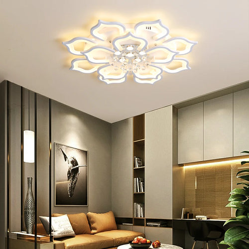 Kreative LED-Deckenleuchte mit luxuriösem durchbrochenem Design für die Innendekoration - vue 4 sur 10