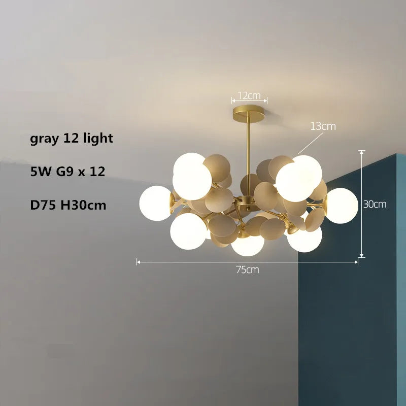 Kronleuchter LED-Glasglobus aus farbigem Acryl für Kinder - vue 18 sur 24