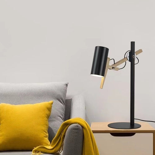 Lampe de bureau en bois naturelle japonais Aswan - vue 3 sur 5
