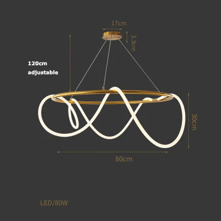 suspension design en forme de notes de musique élégantes