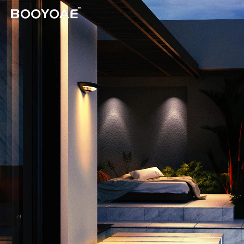 Lumières extérieures LED balcon éclairage mural hôtel paysage lampe terrasses jardins magasin allées porte poteaux UFO étanche applique murale - vue 3 sur 7