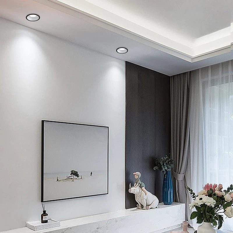 projecteurs led cob haute qualité cadre étroit downlight - vue 3 sur 5